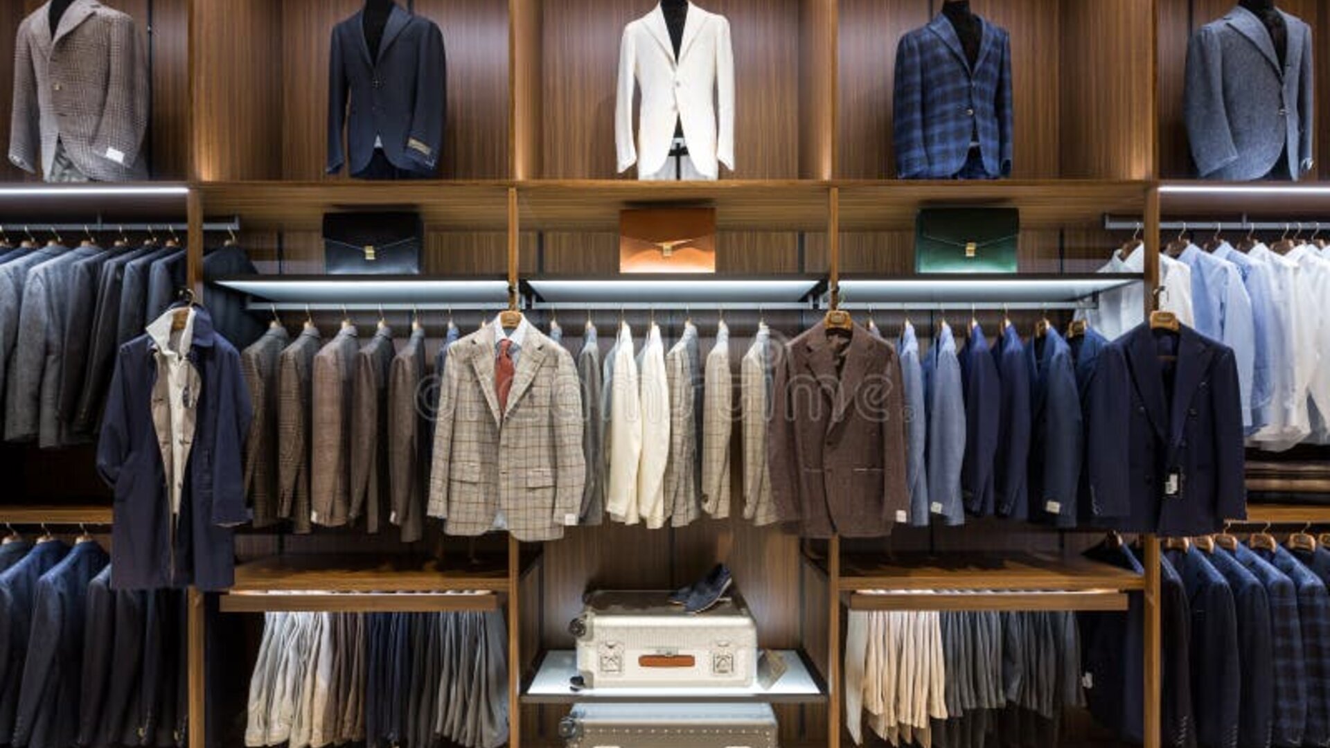 Luxury menswear boutique interior